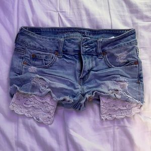 Light wash shorts from American eagle, size- 0